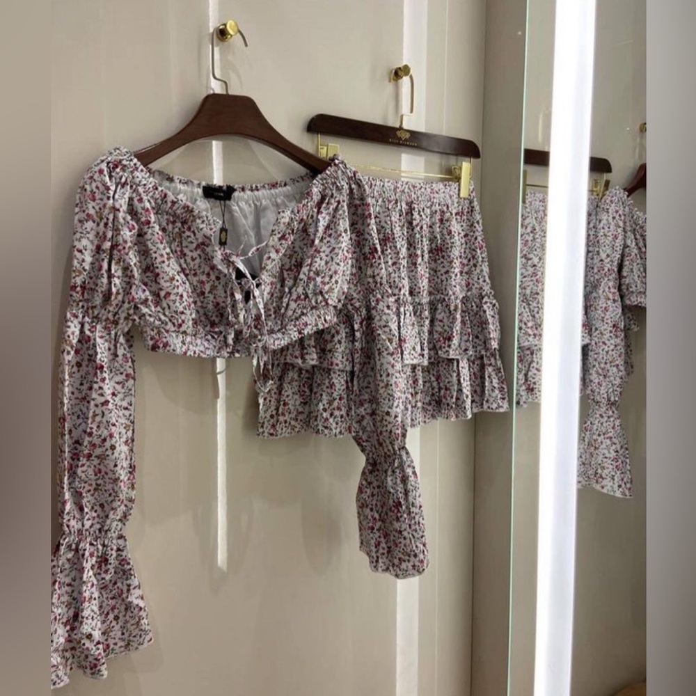 Floral Print Women's skirt set